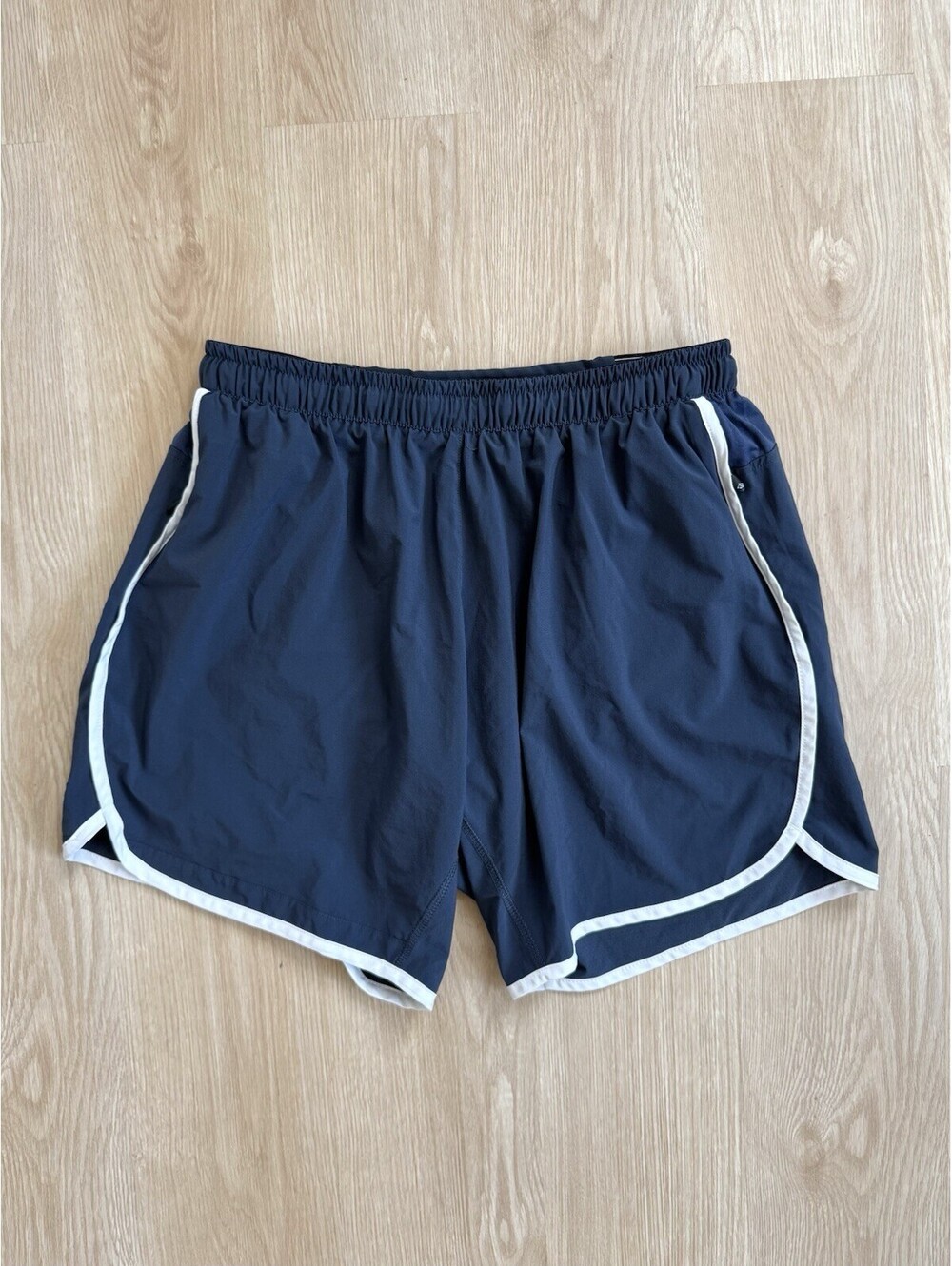 Rabbit Shorts Mens Large Fully Charged Blue Lined Athletic Running 7” Inseam